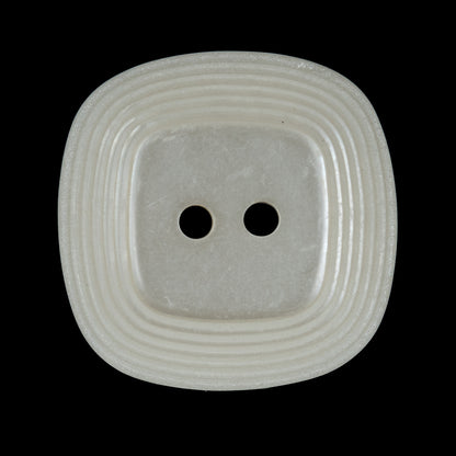 Ivory Square 2-Hole Plastic Button - 44L/28mm