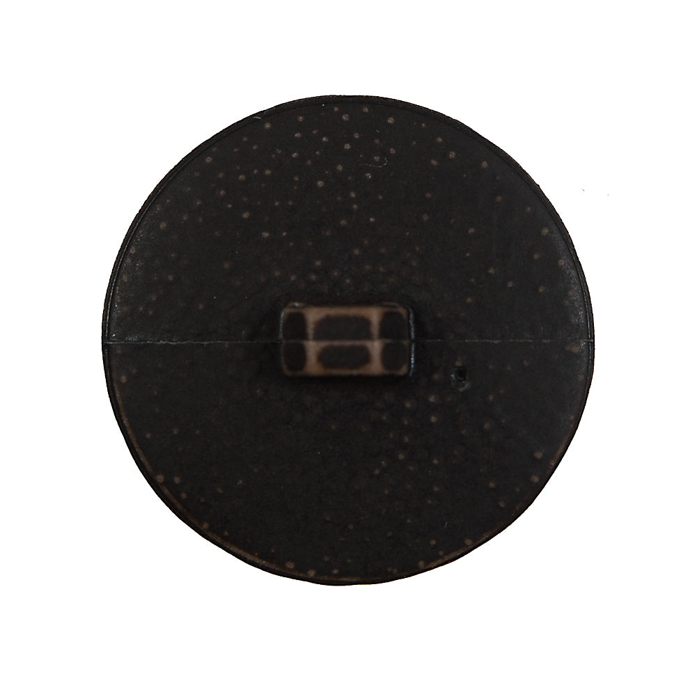 Brown Etched Plastic Shank Back Button - 40L/25.5mm Detail