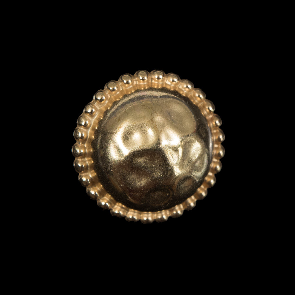 Gold Domed Metal Coat Button - 36L/23mm