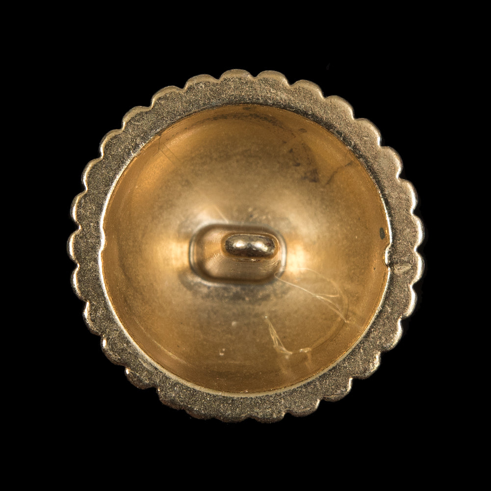 Gold Domed Metal Coat Button - 44L/28mm Detail