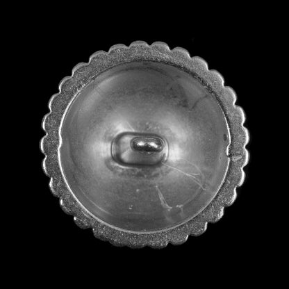 Silver Domed Metal Coat Button - 44L/28mm Detail