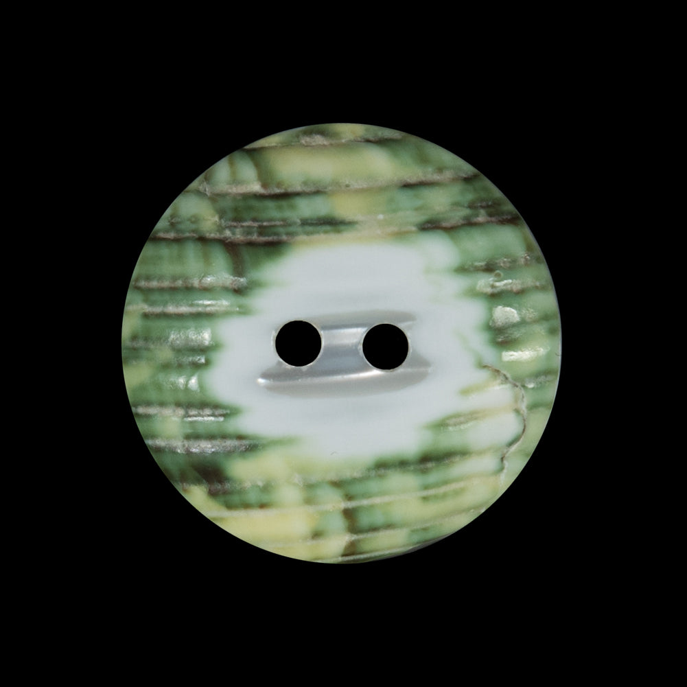 Iridescent Concave Shell 2-Hole Button - 40L/25.5mm Detail