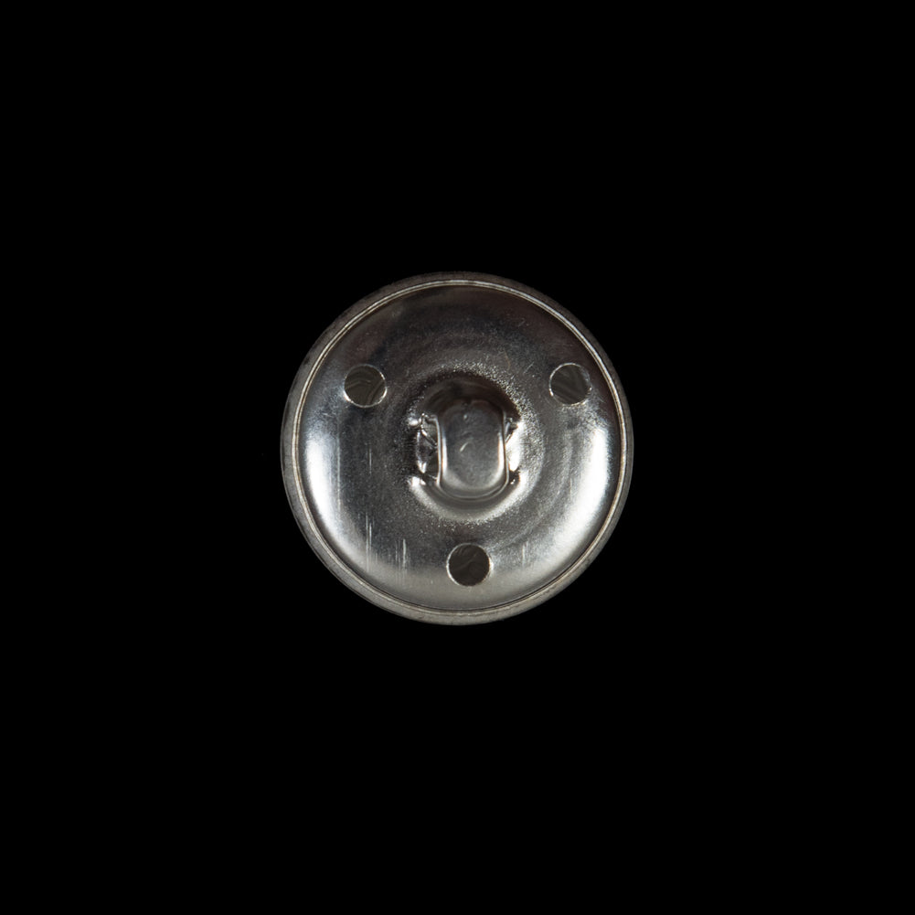 Silver Aluminum Crest Shank Back Button - 24L/15mm Detail