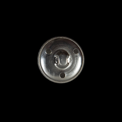 Silver Aluminum Crest Shank Back Button - 24L/15mm Detail