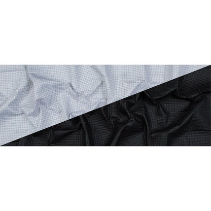 Black and White Reversible Quilted Coating with Filler Folded
