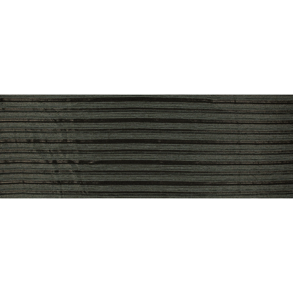 Italian Olive Striped Cotton Blended Tweed Folded