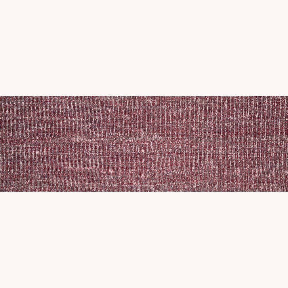 Italian Red, Gray and White Chunky Wool Knit Folded