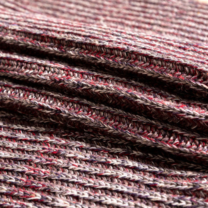 Italian Red, Gray and White Chunky Wool Knit Detail