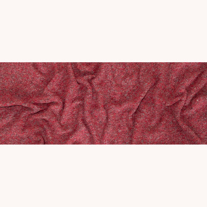 Italian Red and Gray Marbled Chunky Wool Knit Folded