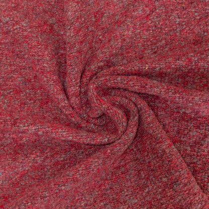 Italian Red and Gray Marbled Chunky Wool Knit