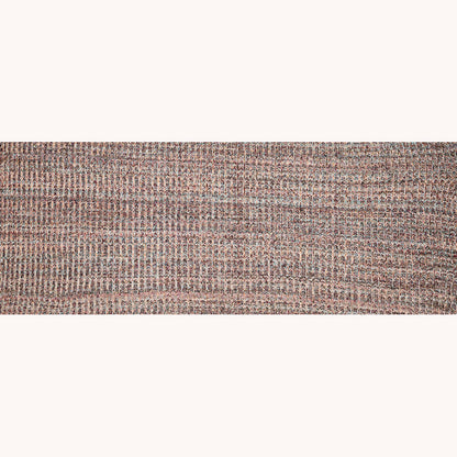 Italian Aqua, Peach and Red Chunky Wool Knit Folded