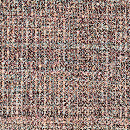 Italian Aqua, Peach and Red Chunky Wool Knit