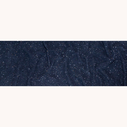 Italian Midnight Navy Speckled Wool Knit Full