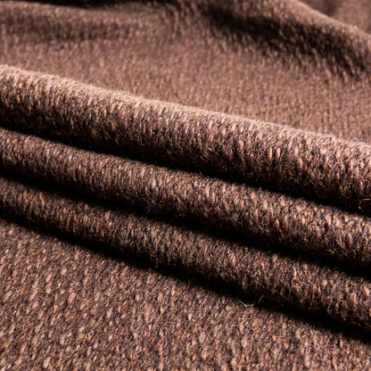 Italian Chocolate Brown Chunky Wool Knit Detail