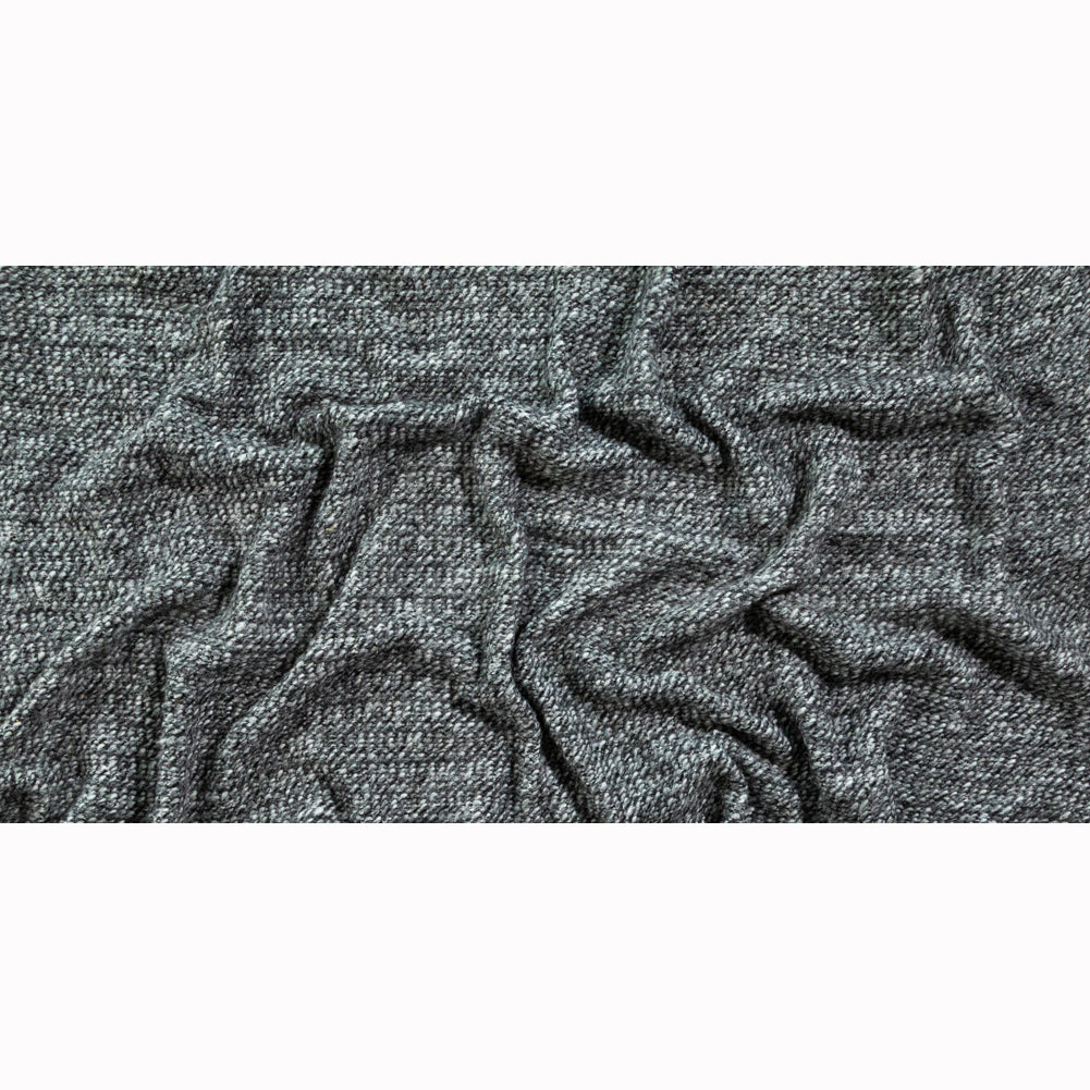 Italian Black and White Chevron Chunky Wool Knit Folded
