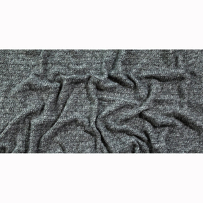 Italian Black and White Chevron Chunky Wool Knit Folded