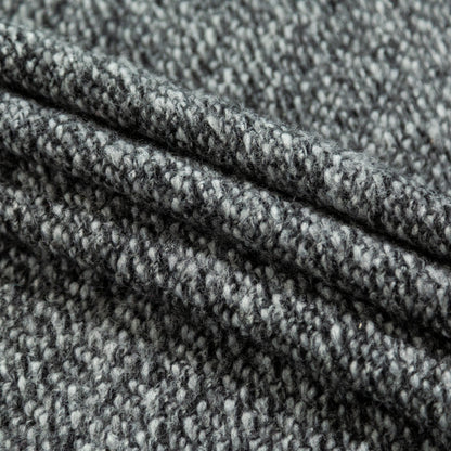 Italian Black and White Chevron Chunky Wool Knit Detail