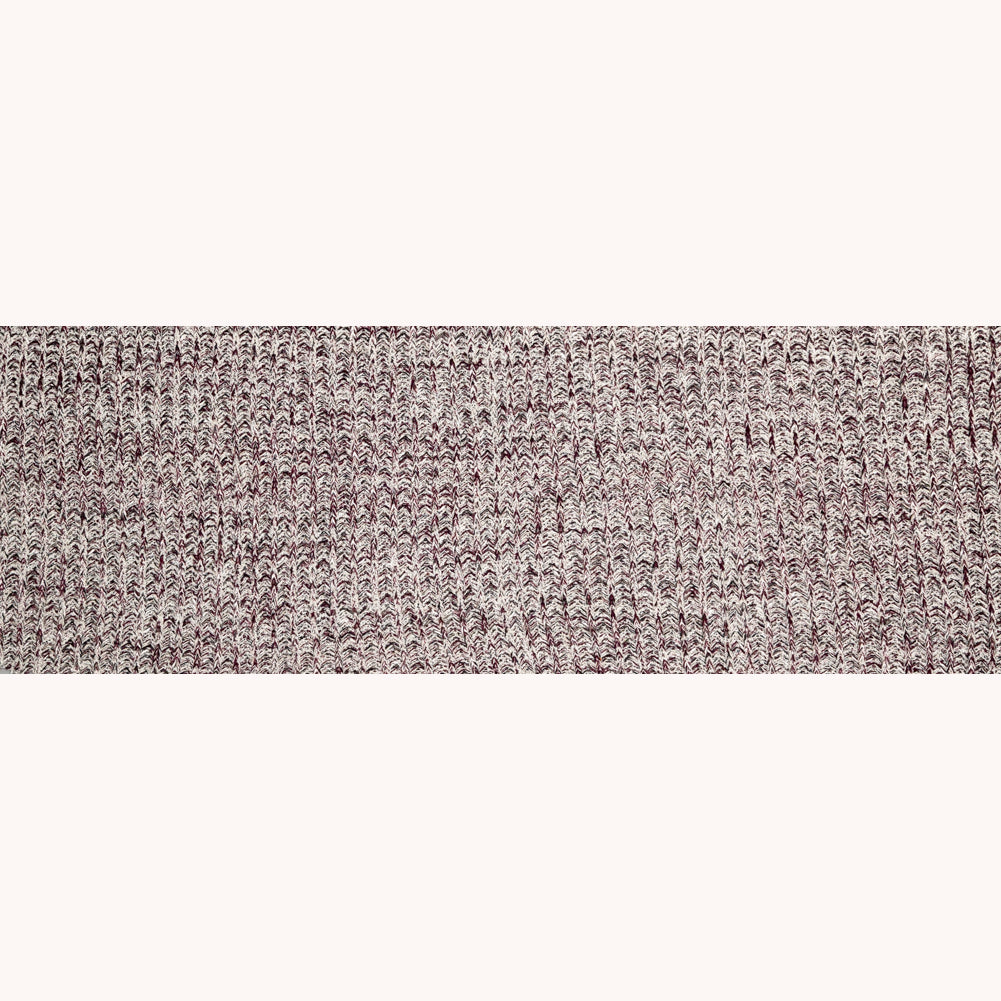 Italian Burgundy and White Chunky Wool Knit Folded