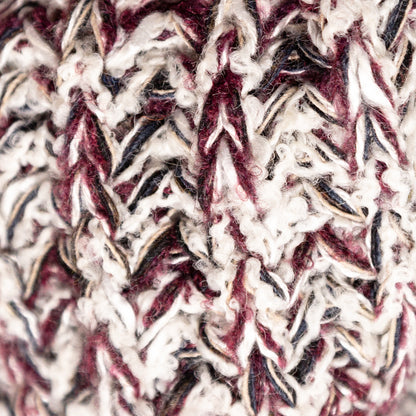 Italian Burgundy and White Chunky Wool Knit Full