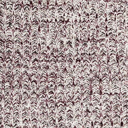 Italian Burgundy and White Chunky Wool Knit