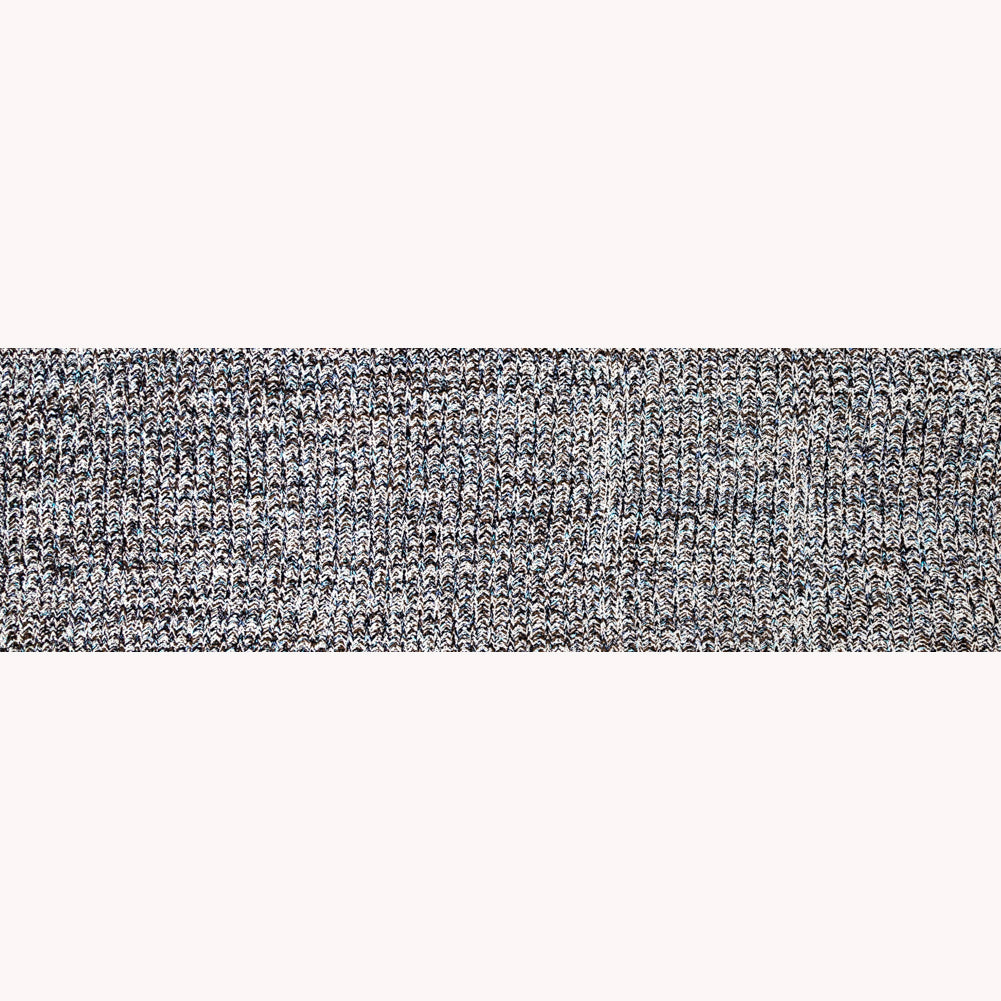 Italian Blue, Brown and White Chunky Wool Knit Folded
