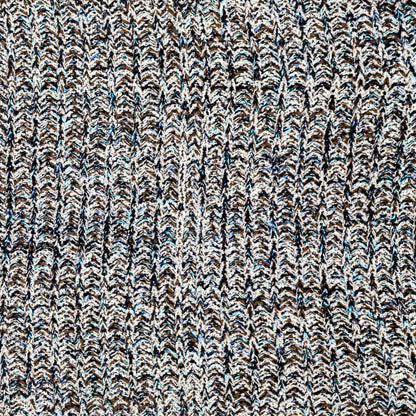 Italian Blue, Brown and White Chunky Wool Knit