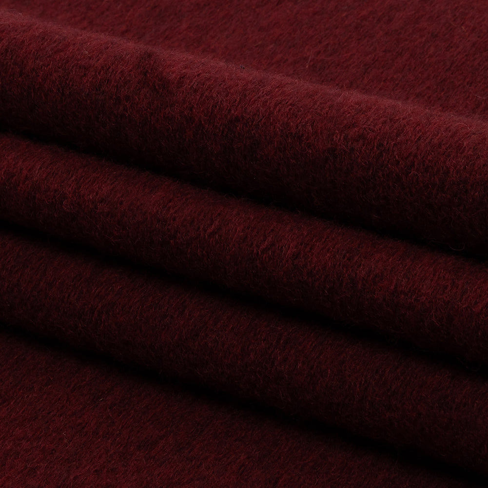 Italian Maroon Fuzzy Wool Knit Full