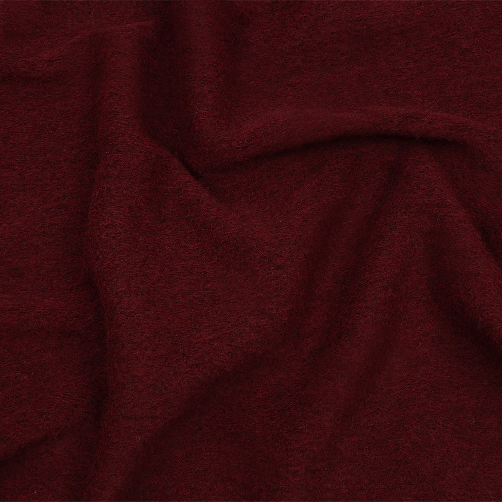 Italian Maroon Fuzzy Wool Knit