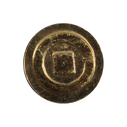Gold Geometric Shank Back Metal Button - 40L/25.5mm