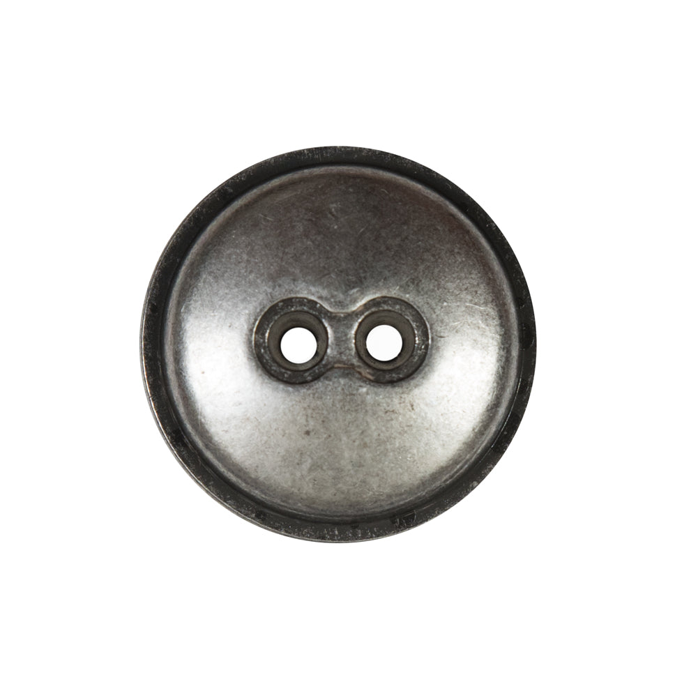 Silver 2-Hole Button Metal Coat - 36L/23mm