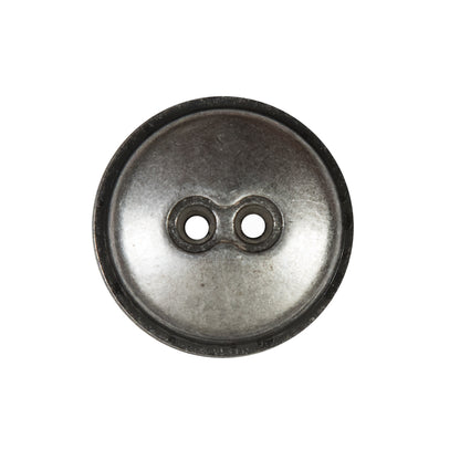 Silver 2-Hole Button Metal Coat - 36L/23mm