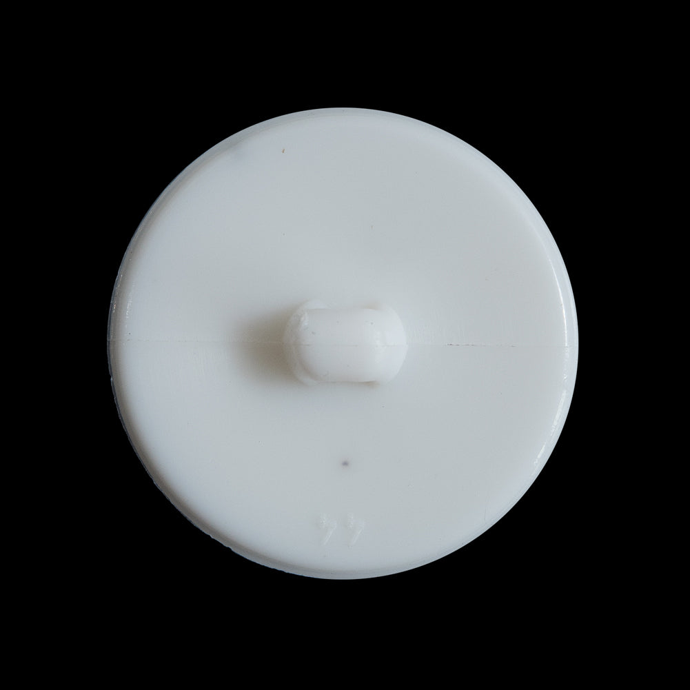 White Diamond Etched Shank Back Button - 44L/28mm Detail