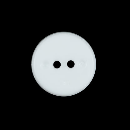White 2-Hole Concaved Button - 30L/19mm Detail