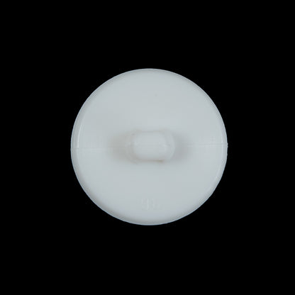 White Plastic Pebbled Shank Back Button - 36L/23mm Detail