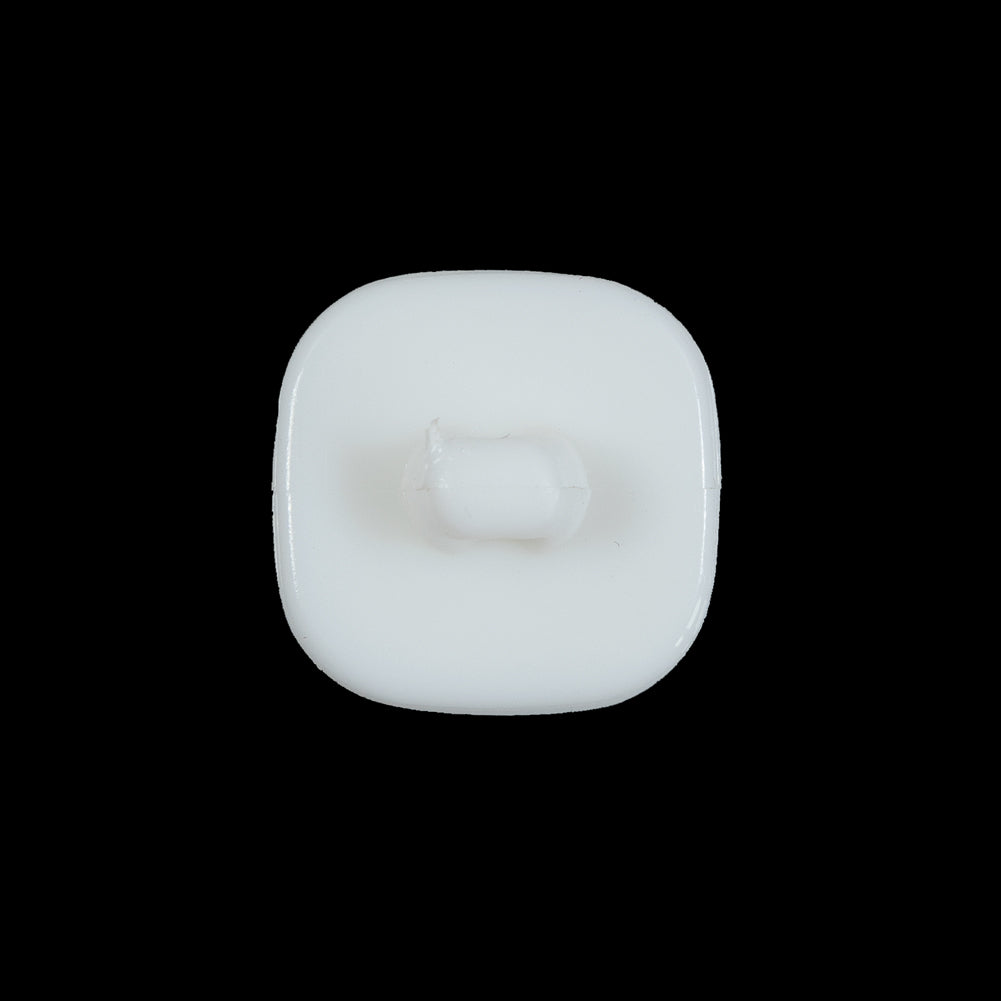 White Plastic Beveled Shank Back Button - 30L/19mm Detail