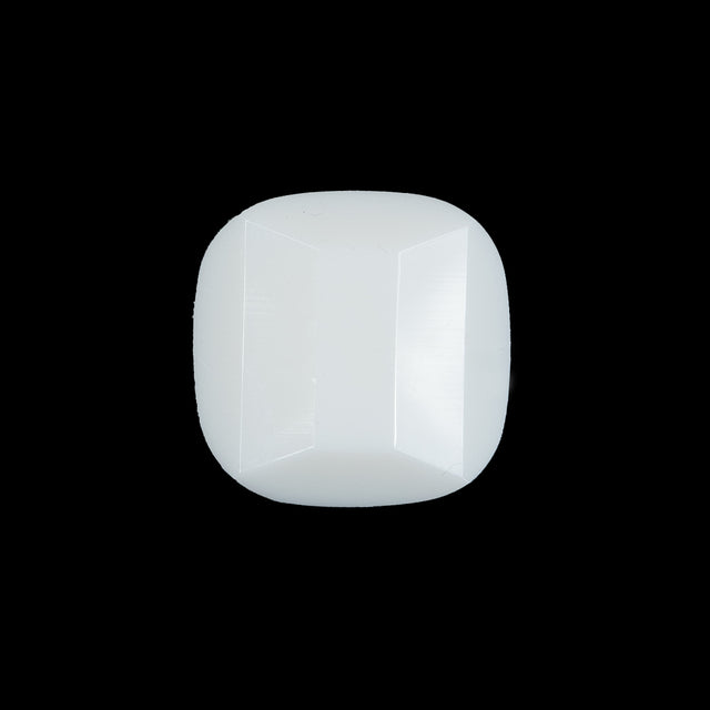 White Plastic Beveled Shank Back Button - 30L/19mm