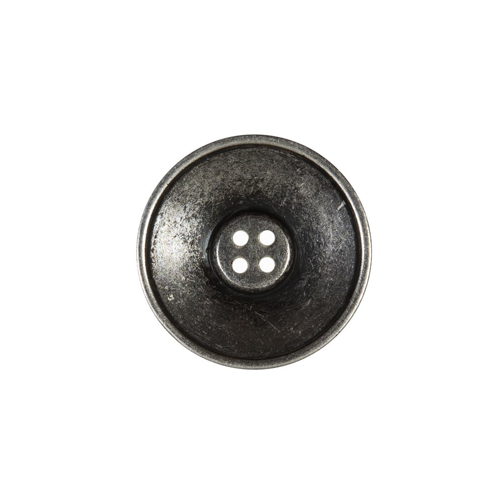 Italian Silver Metal 4-Hole Button - 32L/20mm Detail
