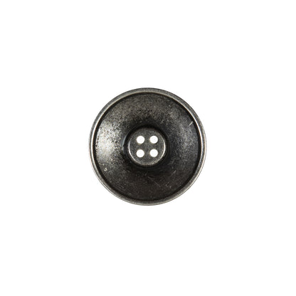 Italian Silver Metal 4-Hole Button - 18L/11.5mm Detail