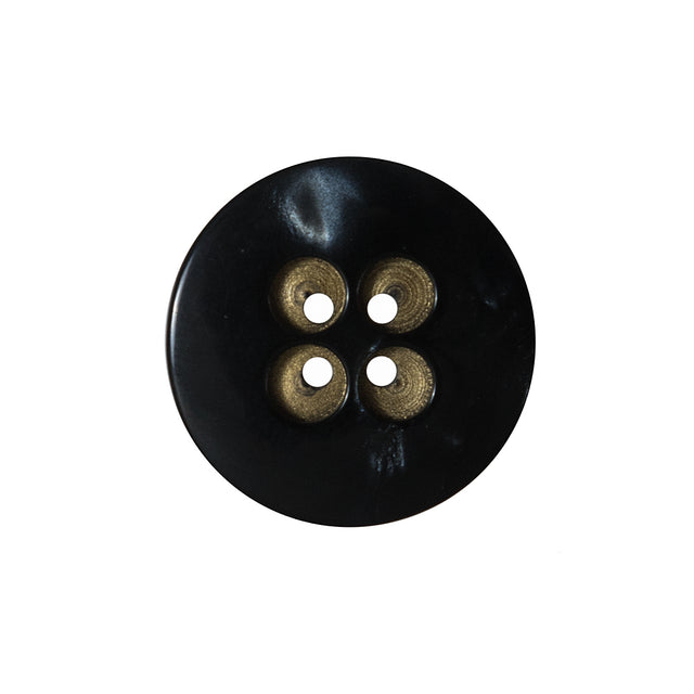 Black and Gold 4-Hole Button - 36L/23mm