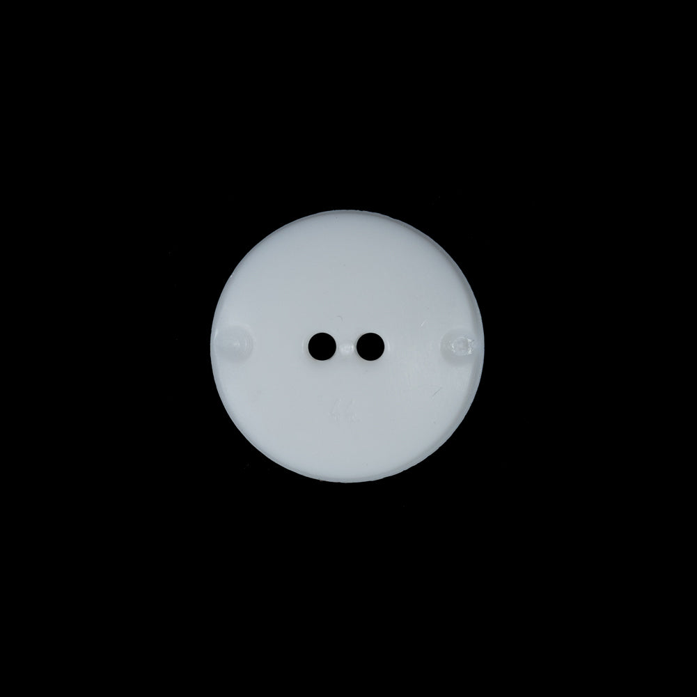 White Etched 2-Hole Plastic Button - 24L/15mm Detail