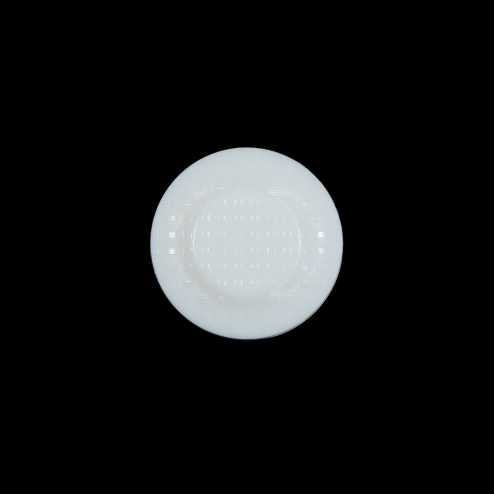Italian White Shank Back Button - 24L/15mm