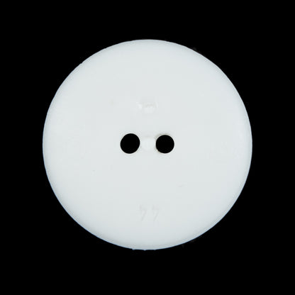Italian White Beveled 2-Hole Button - 44L/28mm Detail