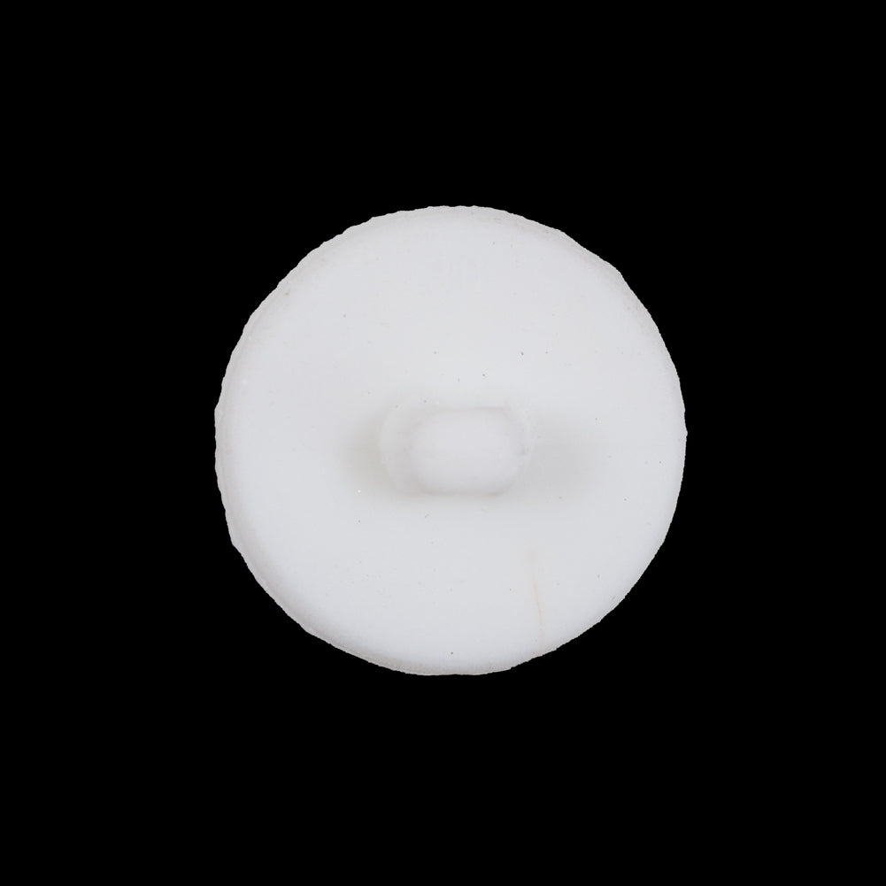 White Plastic Floral Shank Back Button - 36L/23mm Detail