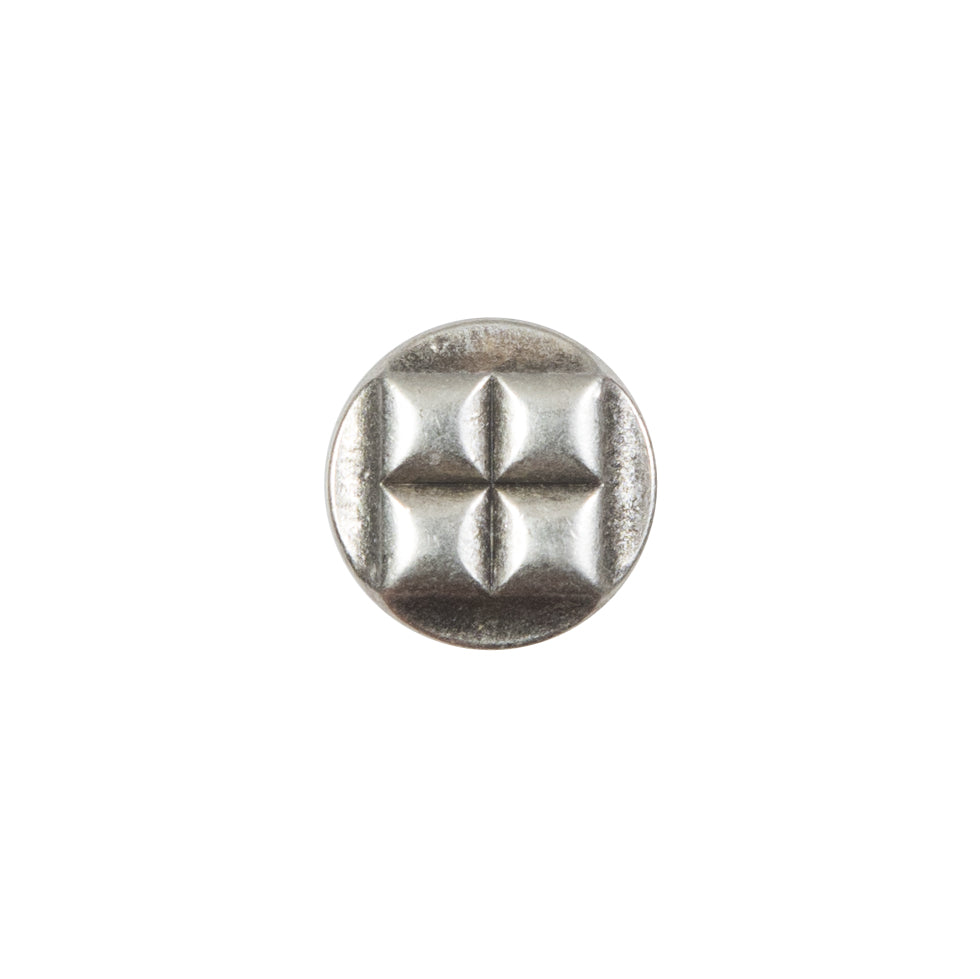 Antique Silver Metal Shank Back Button - 20L/12.5mm