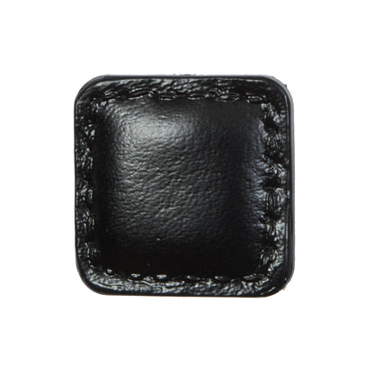 Black Square Topstitched Shank Back Button - 48L/30.5mm