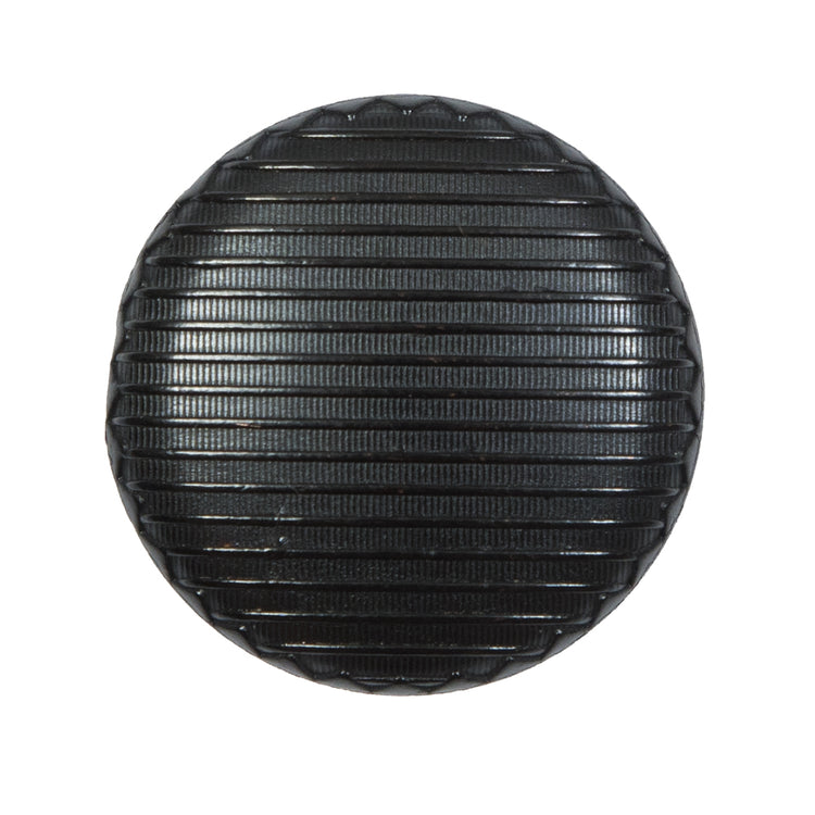 template--25130090922057__main-Italian Black Ribbed Metal Shank Back Button - 44L/28mm