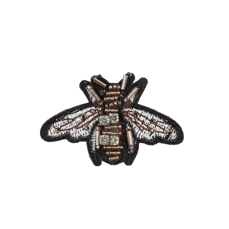 template--25130090922057__main-Italian Bee Applique with Beads and Rhinestones - 2.25" x 1.75"