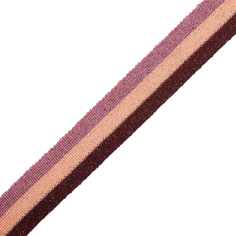 Red/Orange/Pink Lurex Knit Trim - 1.25" Detail
