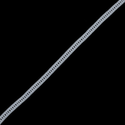 White Stretch Crochet Trim - 0.5"