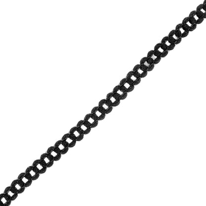 Black Yarn-Link Trim - 0.75"